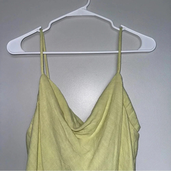 Princess Polly CHERI MINI DRESS GREEN shift cowl neck size 8 - Picture 4 of 6